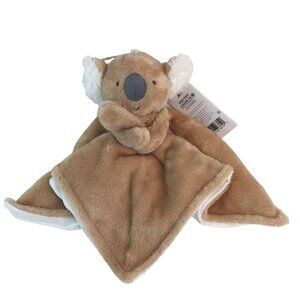 Carters Child of Mine Brown Koala Lovey 13" Baby Security Blanket Satin Back NWT